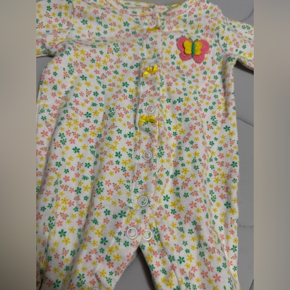 Carter's Other - Carter's Floral Footie with Butterfly Accent
